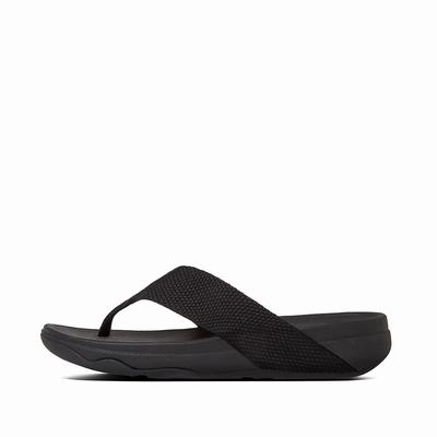 Fitflop Surfa Toe-Post - Sandalen Damen - Schwarz (HMX142837)